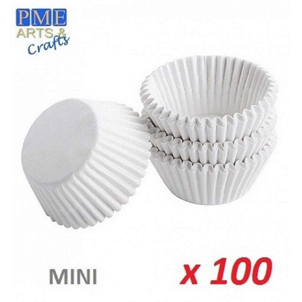 White Mini Cupcake Liners PME ( 100 pc )