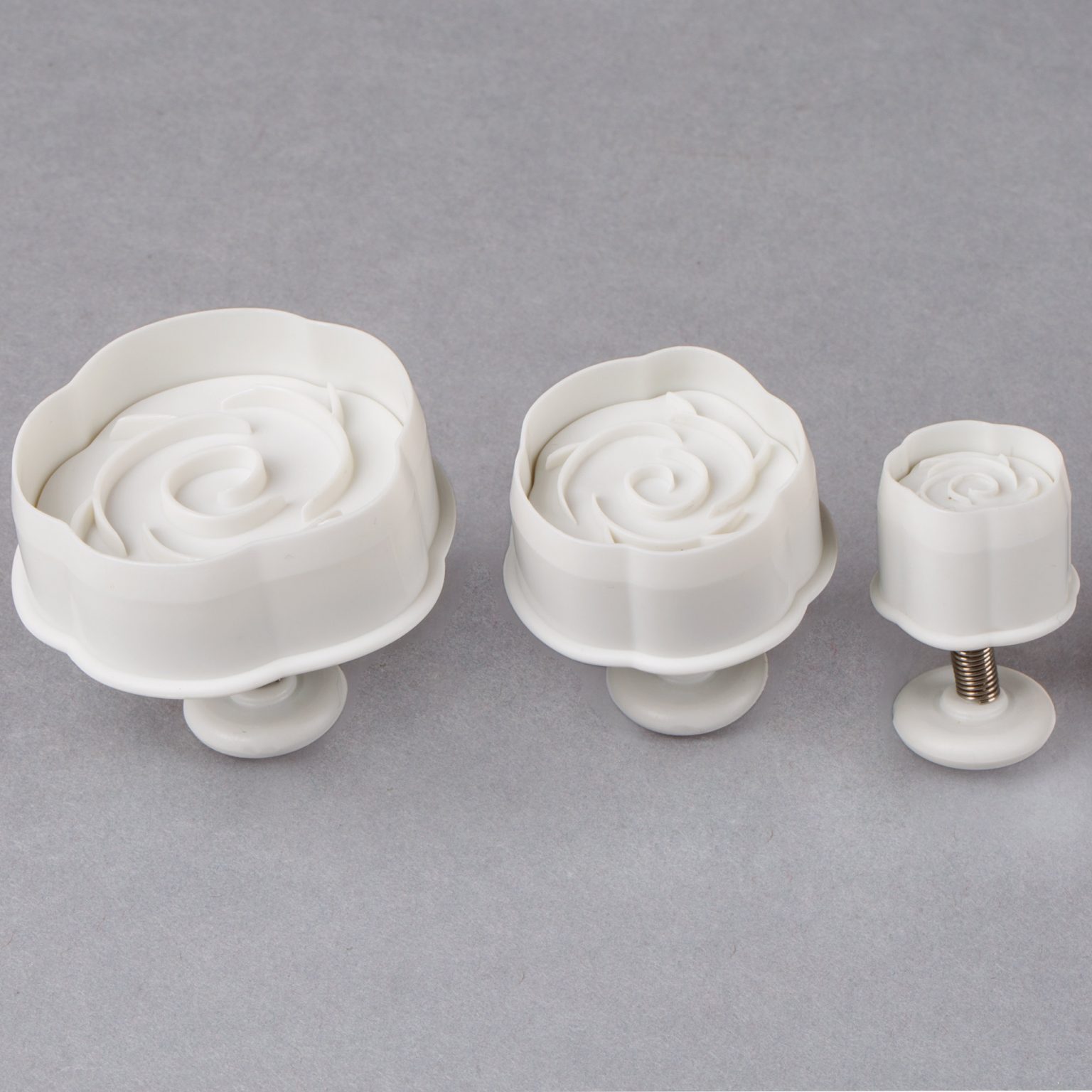 3Piece Rose Plastic Plunger Cutter Set