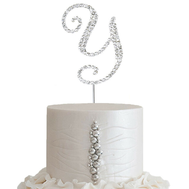 2.5" Tall Letter C Bling Rhinestone  Wedding Party Cake Topper 