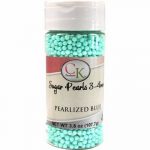 Blue Pearlized Sugar Pearls 3-4mm