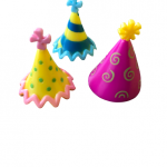 3D Party Hats Toppers Cupcake Rings