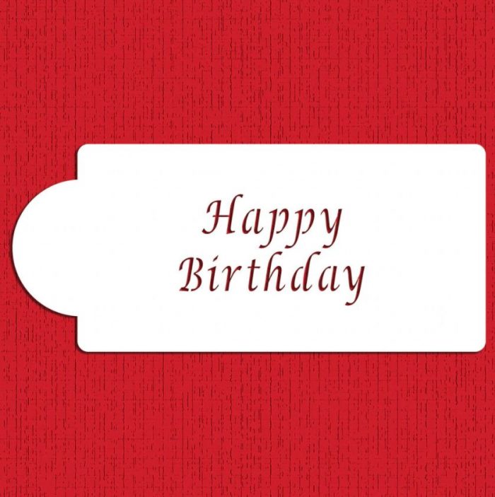 Happy Birthday Business Card Cake Stencil – jykcakes.com
