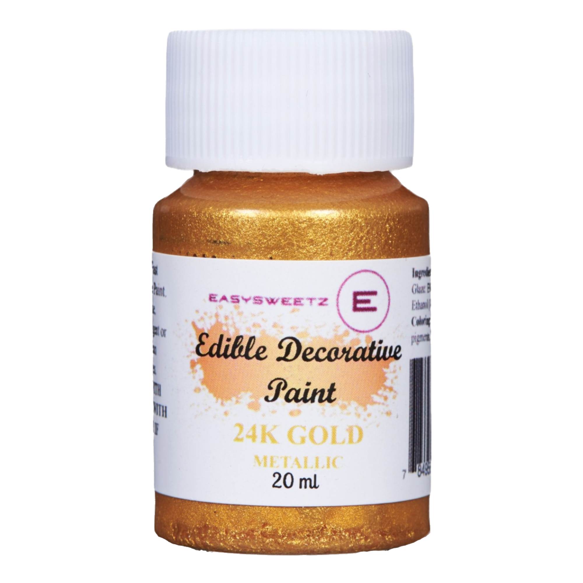 Edible Decorative Paint 24K Gold Metallic: 20ml