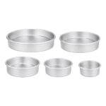 EasySweetz | Anodized Aluminum Round Cake Pan 2” Deep - Set Of 5