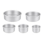 EasySweetz | Anodized Aluminum Round Cake Pan 3” Deep - Set Of 5