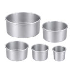 EasySweetz | Anodized Aluminum Round Cake Pan 4” Deep - Set Of 5