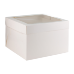 12" X 12" X 8" Window Cake Box White