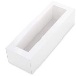 8.2″ x 2.9″ x 2.2″ - 6 Macaron Box With Window White