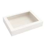 12.5" x 8" x 2.25'' Easy Popup White Window Donut Box