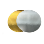 6'' Gold and Silver Cake Circle 2mm - 25/Pack
