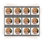 Film Strip/Movie Reel Edible Personalized Photo A4 Cake Topper- 12 Counts Per Frosting Sheet