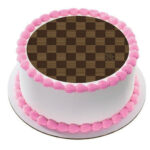 Louis Vuitton Checkered Edible Image Frosting Sheet