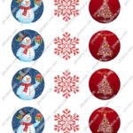 Christmas Cupcake or Cookie Toppers #JI26