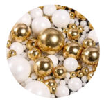 GOLD MIX WHITE Sugar Pearls Sprinkles