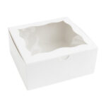 6" x 6" x 3" White Window Bakery Box
