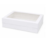 19" x 14" x 6" High Cake Box with Window – White