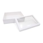 26 1/2" x 18 5/8" x 6" High Full Sheet Cake Box with Window – White - (PICKUP ONLY) - Image 2
