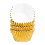 Gold Mini Foil Cupcake Liners - 60pcs Pack.